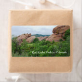 Red Rocks Ridge Mountains en Valley Etiket (Insitu)