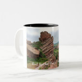 Red Rocks Ridge Mountains en Valley Tweekleurige Koffiemok (Voorkant links)