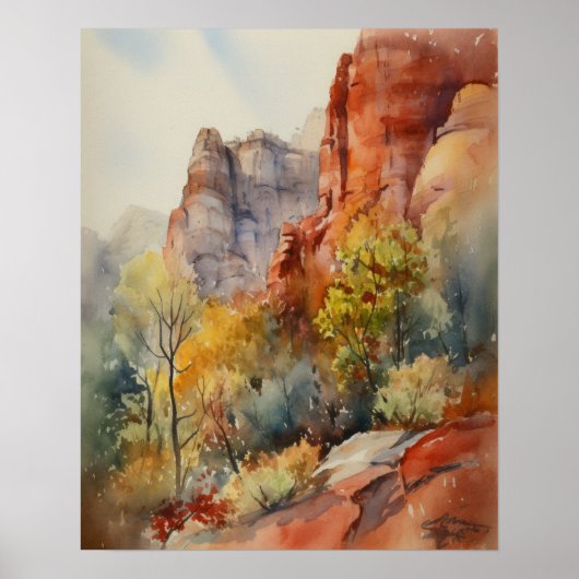 Red Rocks Sedona Arizona Art Print Poster (Voorkant)