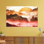 Red Rockscape Canvas Afdruk (Insitu (Woonkamer))
