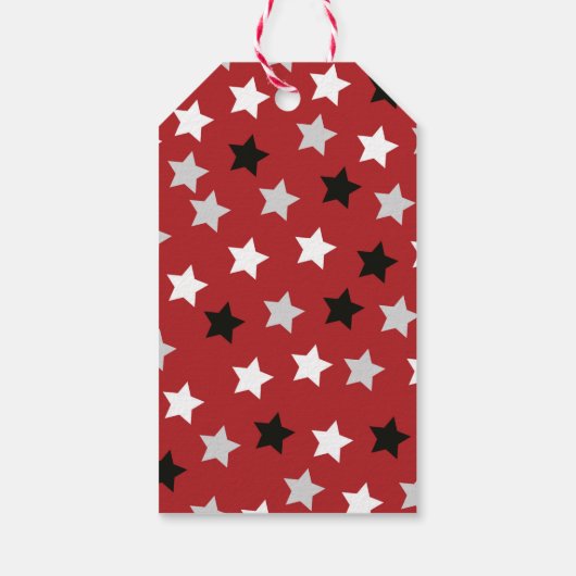 Red Rockstar Baby shower Gift Label Cadeaulabel (Achterkant)