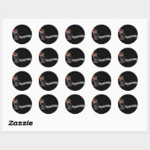 Red Rollerderby-stoorzender Ronde Sticker (Vel)
