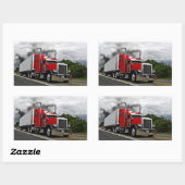 Red & Rollin' Peterbilt Stickers (Vel)