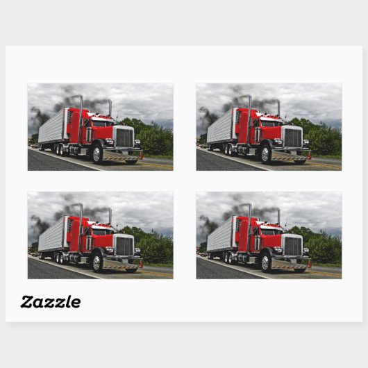 Red & Rollin' Peterbilt Stickers (Vel)