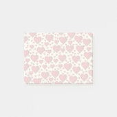 Red Romantic Hearts Patroon Post-it® Notes (Voorkant)