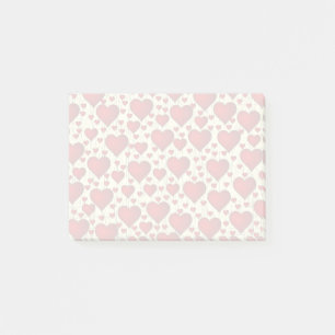 Red Romantic Hearts Patroon Post-it® Notes