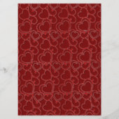 Red Romantic Hearts Swirls Valentijnsdag Holiday Menu (Achterkant)