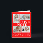 Red Romantic Love Valentijnsdag Foto Notitiekaartje<br><div class="desc">Liefde Valentijnsdag briefkaart met vier prachtige afbeeldingen voor je romantische dag. Pas het aan met je favoriete afbeeldingen en geef het als cadeau aan je Valentijnse. @Miri Creations - Creëer voor jou alleen met jou in gedachten! Copyright Miri Creations,  alle rechten voorbehouden.</div>