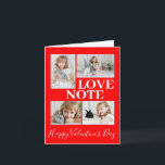Red Romantic Love Valentijnsdag Foto Notitiekaartje<br><div class="desc">Liefde Valentijnsdag briefkaart met vier prachtige afbeeldingen voor je romantische dag. Pas het aan met je favoriete afbeeldingen en geef het als cadeau aan je Valentijnse. @Miri Creations - Creëer voor jou alleen met jou in gedachten! Copyright Miri Creations,  alle rechten voorbehouden.</div>