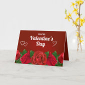 Red Romantic Rozen Beauful Hearts Valentijn Kaart (Gele Bloem)