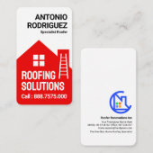 Red Roof Building Dakbedekking Service Visitekaartje (Voorkant / Achterkant)