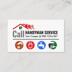 Red Roof Call Handyman Service Visitekaartje