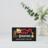 Red Roof Paint Splatter Painting Service Visitekaartje (Staand voorkant)
