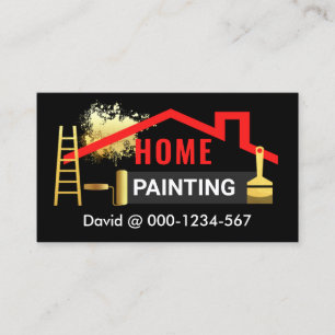 Red Roof Paint Splatter Painting Service Visitekaartje
