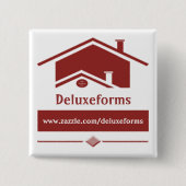 Red Roof Vierkante Button 5,1 Cm (Voorkant)