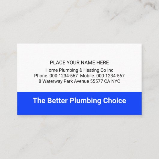 Red Roof With Leaking Faucet Visitekaartje (Achterkant)