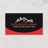 Red Roofers Professional Roofing Service Business  Visitekaartje (Voorkant)