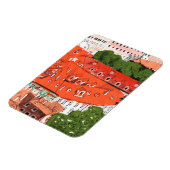 Red Roofs Prague Czech Cityscape Paper Collage Art Magneet (Linkerzijde)