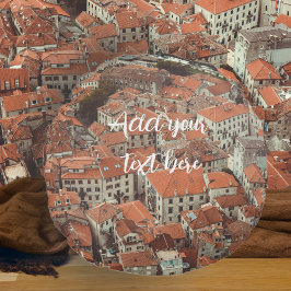 Red Roofs van Kotor (Montenegro) Rond Kussen