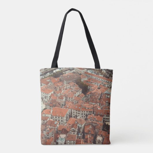 Red Roofs van Kotor (Montenegro) Tote Bag (Achterkant)