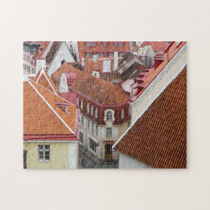 Red Roofs Village Tallinn Estonia Travel Photo Legpuzzel