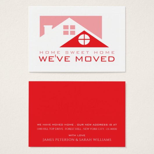 Red Rooftop, wijziging adreskaart Visitekaartje (Voorkant /achterkant)