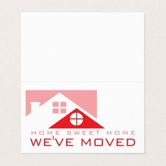 Red Rooftop, wijziging adreskaart Visitekaartje (Buitenkant ongevouwen)