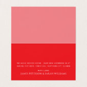 Red Rooftop, wijziging adreskaart Visitekaartje (Binnenkant ongevouwen)