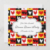 Red Rooster American Country Boerderij Pattern Kaart (Achterkant)