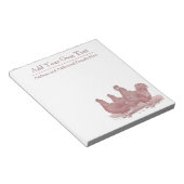 Red Rooster and Hens Plymouth Rock Chickens Boerde Notitieblok (Schuin)