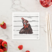 Red Rooster Barnyard Party Farmhouse Style Servet (Insitu)