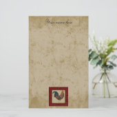 Red Rooster Briefpapier (Staand voorkant)