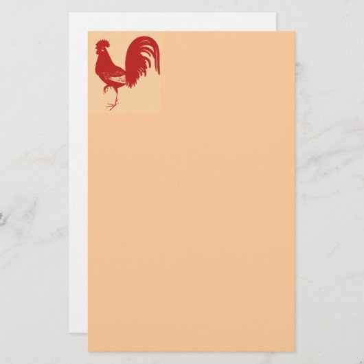 Red Rooster Briefpapier (Voorkant / Achterkant)