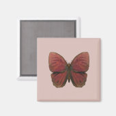 Red Rooster Butterfly Magneet (Voorkant / Achterkant)