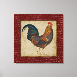 Red Rooster Canvas Afdruk