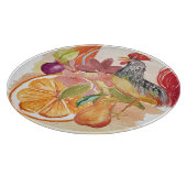 Red Rooster Country Scene Waterverf met de hand ge Snijplank (Hoek)