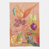 Red Rooster Country Scene Waterverf met de hand ge Theedoek (Verticaal)