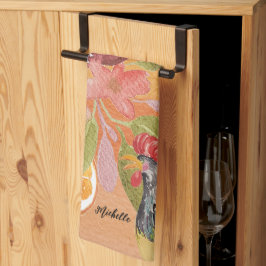 Red Rooster Country Scene Waterverf met de hand ge Theedoek