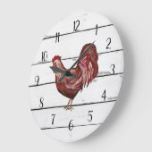 Red Rooster French Country Ship Farmhouse Decor Grote Klok (Hoek)