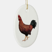 Red Rooster Keramisch Ornament (Rechts)