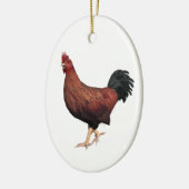 Red Rooster Keramisch Ornament (Links)