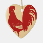 Red Rooster Keramisch Ornament (Rechts)