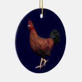 Red Rooster Keramisch Ornament (Rechts)