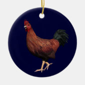 Red Rooster Keramisch Ornament (Voorkant)