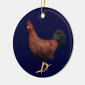 Red Rooster Keramisch Ornament (Links)