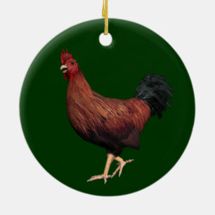 Red Rooster Keramisch Ornament