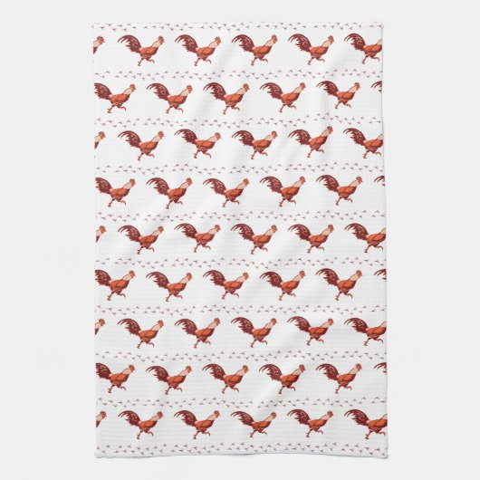 Red Rooster keukenhanddoek (Verticaal)