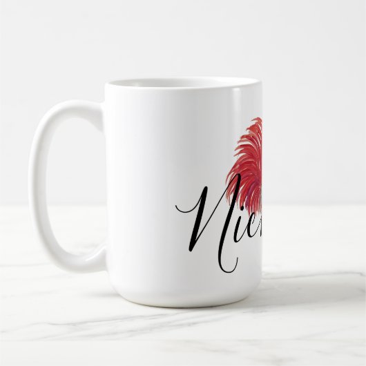 Red Rooster Monogram Koffiemok (Links)