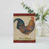 Red Rooster nieuwe woning verhuisd Aankondigingskaart (Staand voorkant)