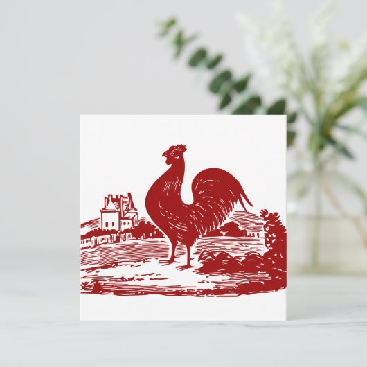 Red Rooster Old Farmhouse  Kaart (Staand voorkant)